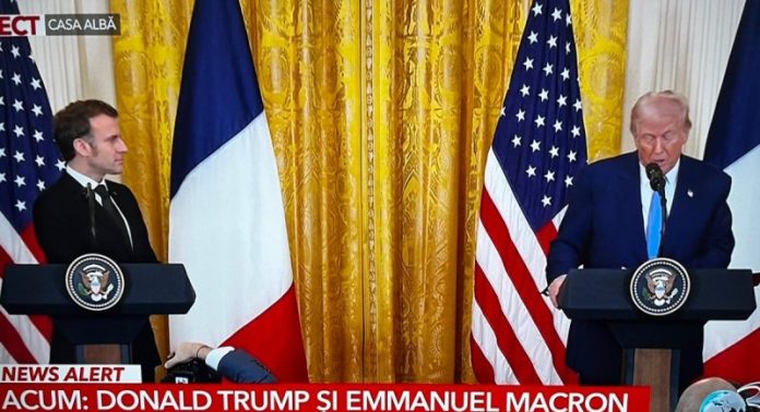 Emmanuel Macron și Donald Trump, primele declarații după discuția de la Casa Albă: „Ne-am întâlnit să punem capăt unui război oribil”