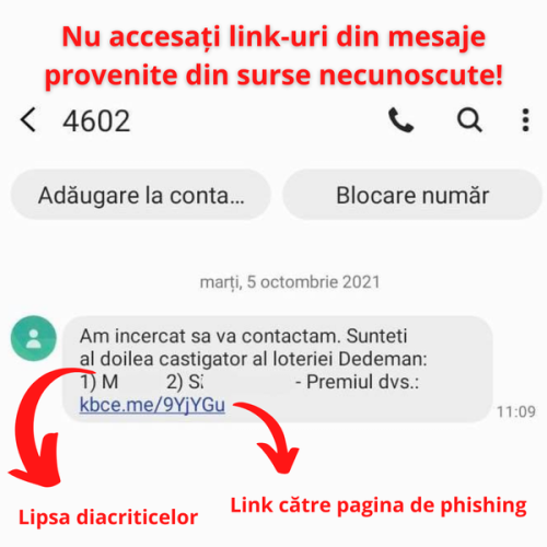Phishing, Smishing, SCAMs & alte înșelătorii (FOTO)