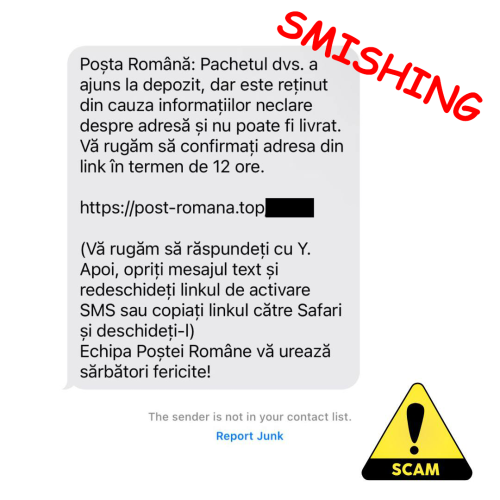 Phishing, Smishing, SCAMs & alte înșelătorii (FOTO)