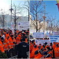 Angajați ai CNAIR protestează în fața Ministerului de Finanțe: „Drumurile României sunt condamnate la distrugere”. O delegație, invitată la Guvern pentru discuții | AUDIO | VIDEO