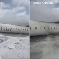 Canada: Un avion s-a răsturnat la aterizarea pe aeroportul din Toronto. 18 oameni au ajuns la spital | AUDIO