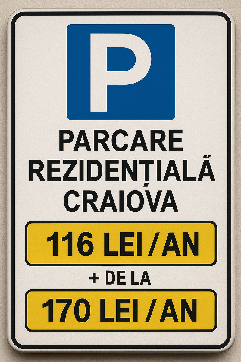 Taxele de parcare in Craiova 2026