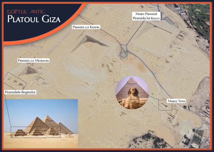 Cairo - Platoul Giza cu piramidele si Sfinxul